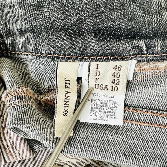 Brunello Cucinelli High Waisted Skinny Jeans Dark Grey Denim Size 46 US 10 - Picture 6 of 9